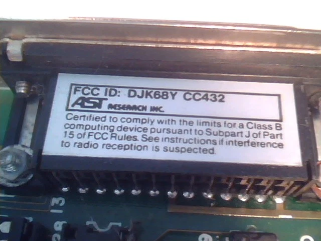 AST CC-432 8 Bit ISA Remote Emulation Card 1983 03-01178-01 - image 6
