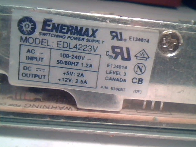 Enermax EDL4223V Dual Voltage Open Frame Switching Power Supply 5V 12V - image 4