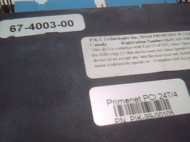 USSP PIKA PRIMENET PCI 24T4 PRI19110B CARD RASCOM 022-00006-08 TELEPHONY BOARD - image 4