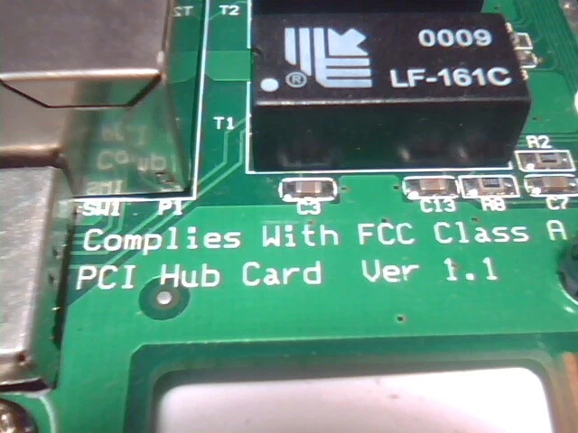 4-Port Ethernet PCI Hub Card ver 1.1 Realtek RTL8029AS Tamarack TC3097-8 2000 - image 4