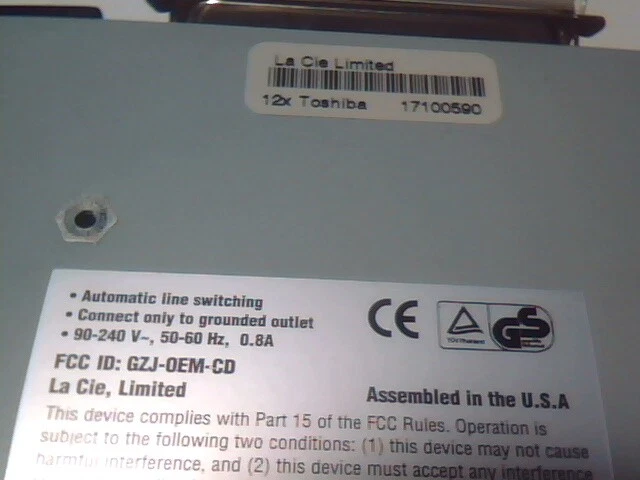 Toshiba External CD Disk Drive 12x GZJ-OEM-CD La Cie LaCie Limited - image 2