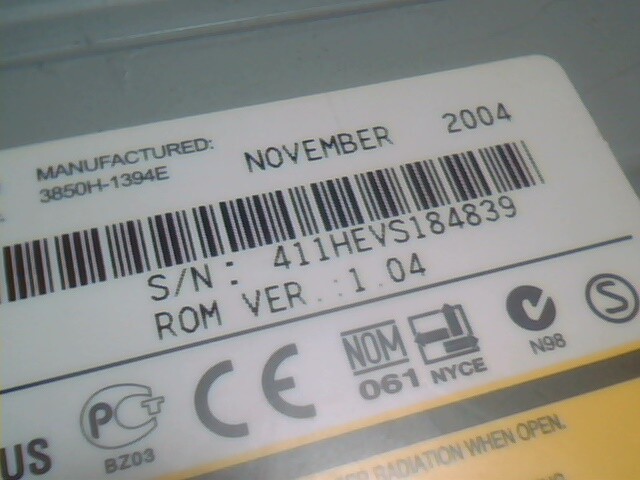 LG CD-ROM CD-R/RW Drive GCE-8526B 1.04 52x32x52x 40pin IDE ATA burner rewritable - image 4