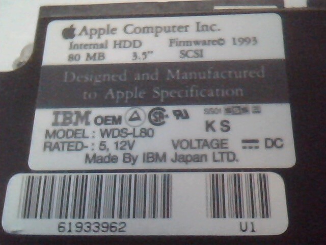 Hard Disk Drive HDD IDE Apple IBM WDS-L80 95F7172 D17600 49G0812 - image 2