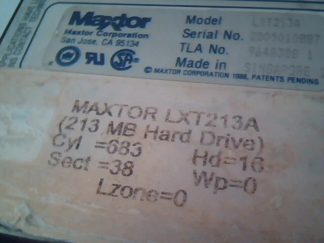 Hard Drive Disk IDE Maxtor LXT213A 213 MB 9648308 a - image 3