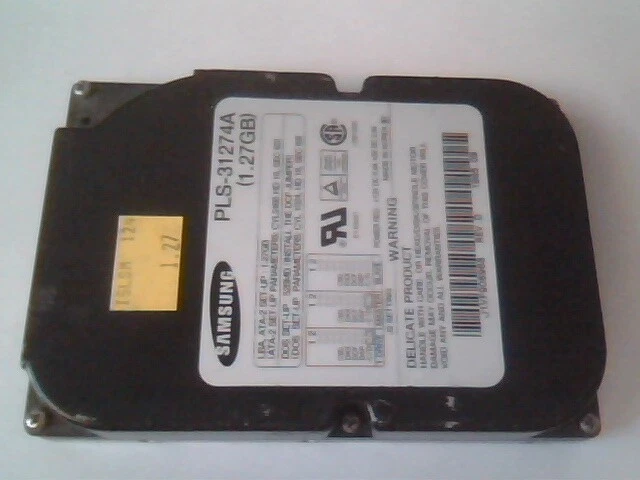 Hard Disk Drive IDE Samsung PLS-31274A 1.27GB Rev D 1995.09