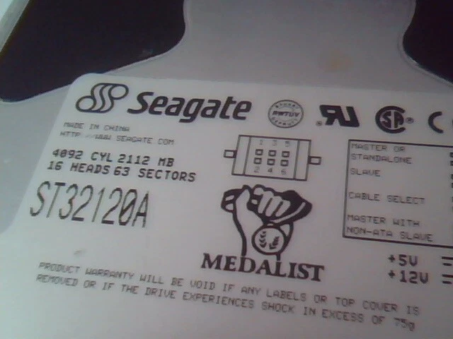 Hard Drive Disk IDE Seagate Medalist ST32120A 9J7003-001 DCT0.34 B53122 - image 2
