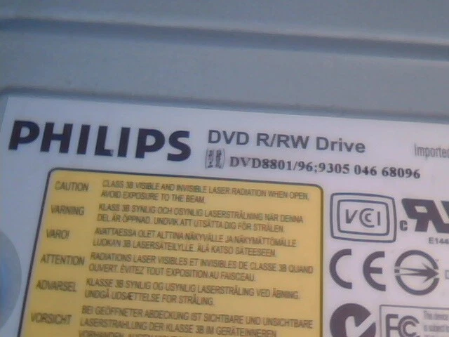 Philips DVD R/RW Drive CD DVD8801/96 April 2006 Rev A00 2D06 - image 2
