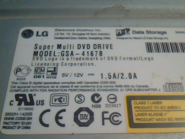 LG Super Multi DVD Drive GSA-4167B DL11 September 2005 RW Recorder - image 2