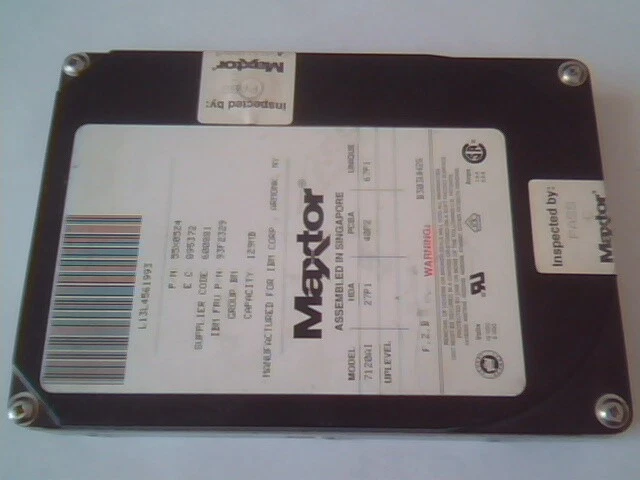 IDE Hard Disk Drive Maxtor 7120AI 27P1 40P2 67P1 93F2329 55X0524