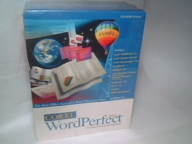 NEW SEALED Corel Wordperfect Suite 6.1 CD-ROM Windows 95 / 3.1 / NT 3.51