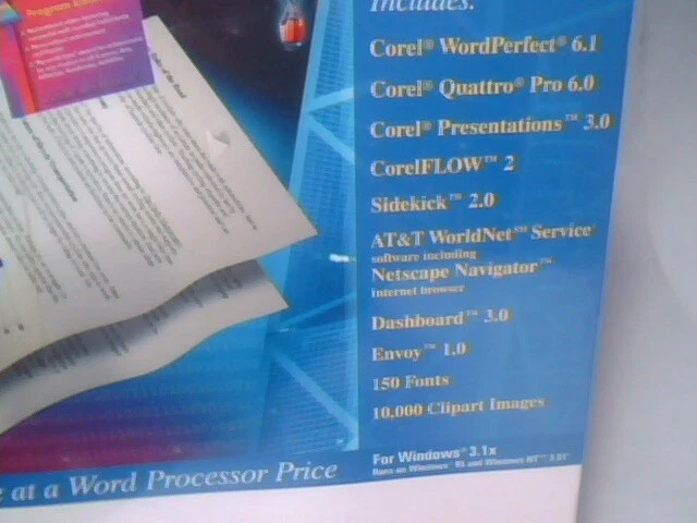 NEW SEALED Corel Wordperfect Suite 6.1 CD-ROM Windows 95 / 3.1 / NT 3.51 - image 2