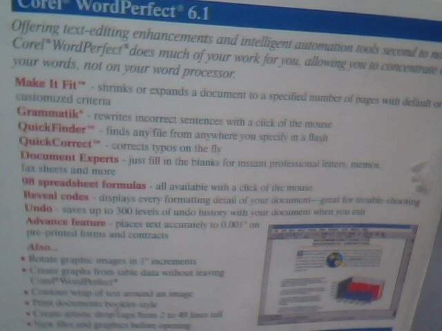 NEW SEALED Corel Wordperfect Suite 6.1 CD-ROM Windows 95 / 3.1 / NT 3.51 - image 5