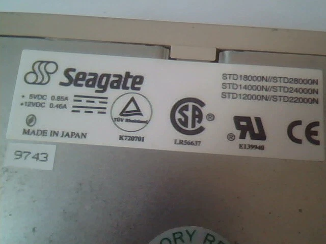 DAT Tape Drive Seagate STD28000N DDS-2 4/8GB 7001801-002 SCSI Sun 370-2375 - image 3