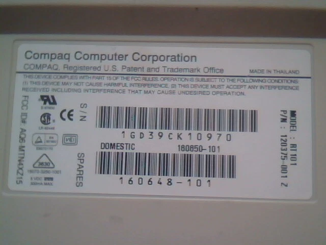 Compaq RT101 120375-001 Z160650-101 - vintage, working - image 7