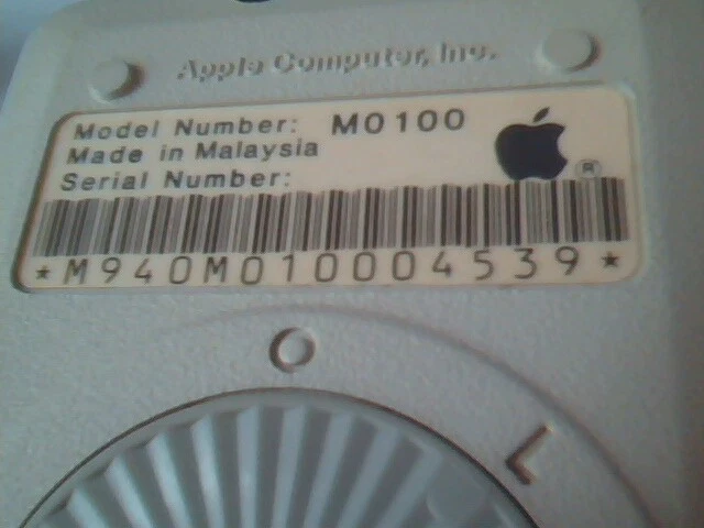 1984 Apple Macintosh Mac 128K Mouse M0100 - One-button Desktop Bus - WORKING! - image 5