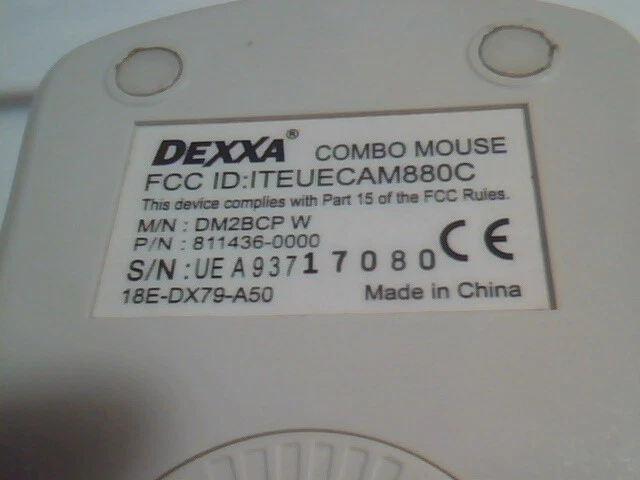 Vintage Dexxa Combo Mouse DM2BCP W 811436-0000 2-button PS/2 - Working - image 3