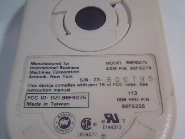 Vintage IBM Mouse 96F9275 96F9258 PS/2 2-button DZL96F9275 - Working - image 4