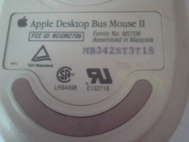 Vintage Apple Desktop Bus Mouse II M2706 One-button ADB - Working - image 5