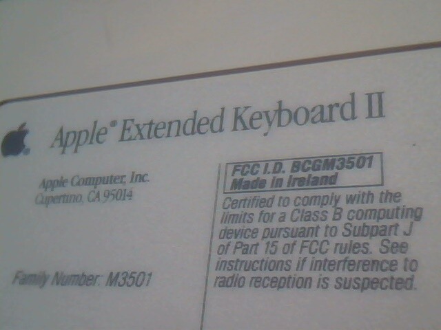 Apple Extended Keyboard II M3501 BCGM3501 - Macintosh, working CREAM ALPS — image 8