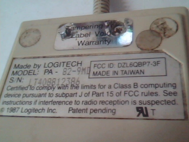 Vintage Logitech 2-button Mouse PA-82-9MD Bus - Working - image 4