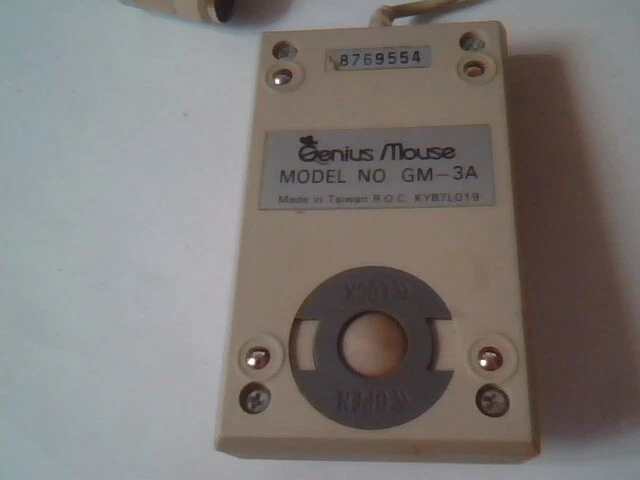 Vintage Genius Mouse GM-3A 25-pin DIN connectors 3-button - Working - image 4