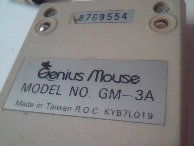 Vintage Genius Mouse GM-3A 25-pin DIN connectors 3-button - Working - image 5
