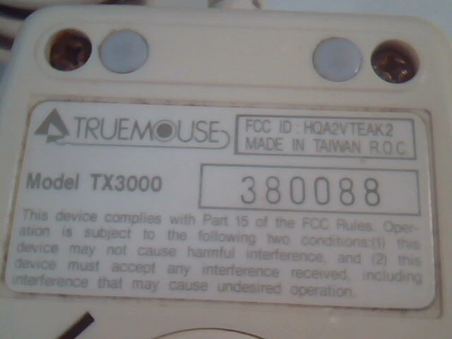 Vintage Truemouse Model TX3000 Mouse 3-button 25-pin - Working - image 5