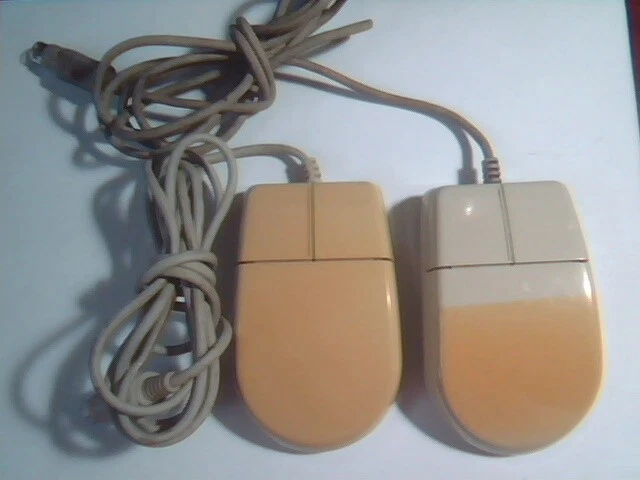 LOT of 2 Vintage Bus Mouse TX-2B 2-button design HQA2VTDBK1 - Working