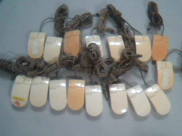 LOT of 16 Vintage Microsoft InPort Mouse C3K7PNINPORT9C 2-button Bus mini DIN