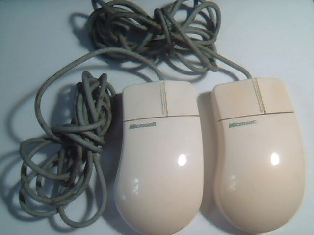 LOT of 2 Vintage Microsoft 2.0 Serial Port PS/2 Mouse 58264 2-button - Working