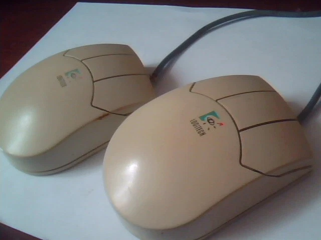 LOT of 2 Vintage Logitech MouseMan M-CJ13 DZLMCJ13 Serial Mouse Port - Working - image 2