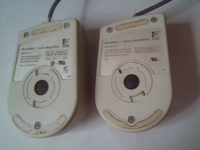 LOT of 2 Vintage Logitech MouseMan M-CJ13 DZLMCJ13 Serial Mouse Port - Working - image 3