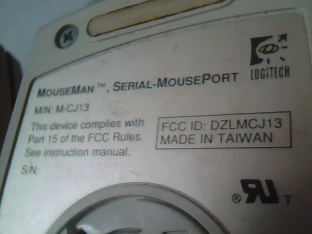 LOT of 2 Vintage Logitech MouseMan M-CJ13 DZLMCJ13 Serial Mouse Port - Working - image 5