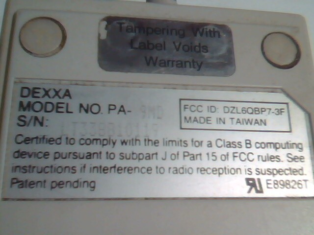 Vintage Dexxa Mouse PA-9MD DZL6QBP7-3F Two-button mini DIN Bus - WORKING! - image 5