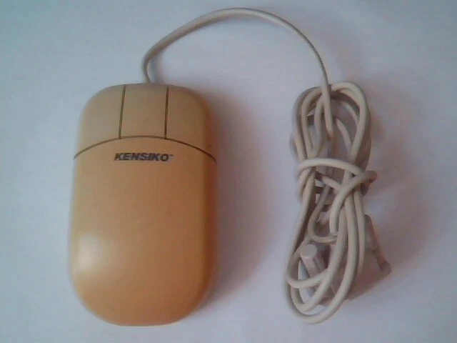Vintage Kensiko Serial Mouse Three-button 9-pin - Working