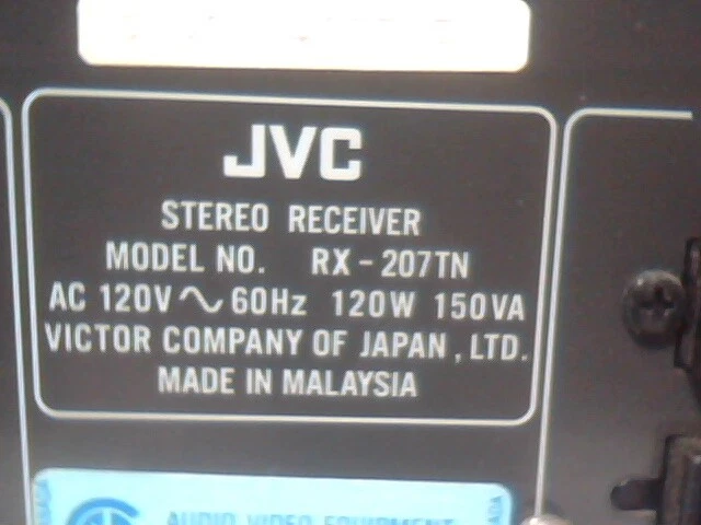 JVC RX-207 FM/AM Digital Synthesizer Receiver AVsound Surround Stereo component - image 5