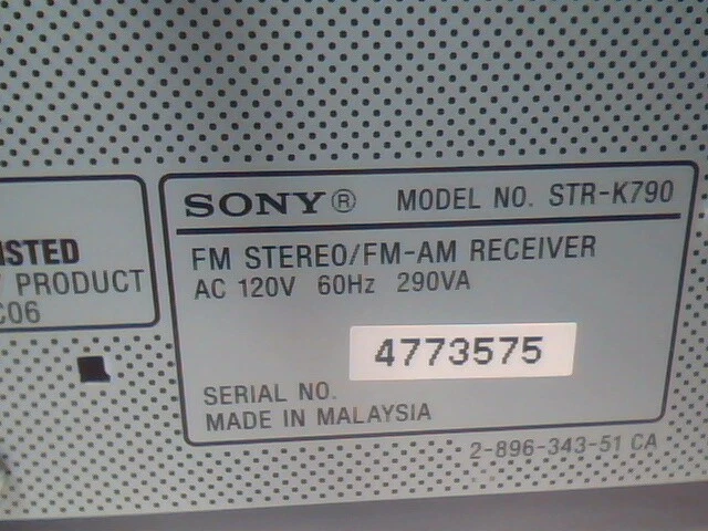Sony 5.1 Silver Surround Sound Home Theater Dolby Digital RECEIVER STR-K790 - image 5