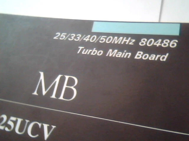 User's Manual Guide - 25/33/40/50MHz 80486 Turbo MainBoard 1425UCV 1433 1440 - image 2