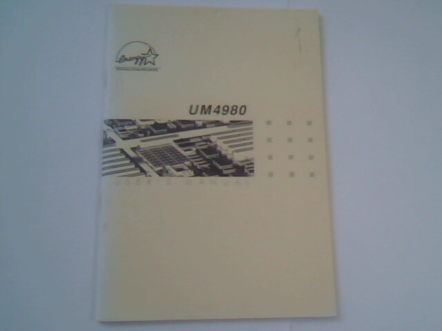 User's Manual Guide - UM4980 80486 VL-Bus MainBoard