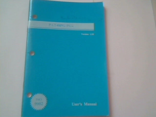 User's Manual Guide - PAT48PG/PG4 System Board Ver 1.20 ISO9002