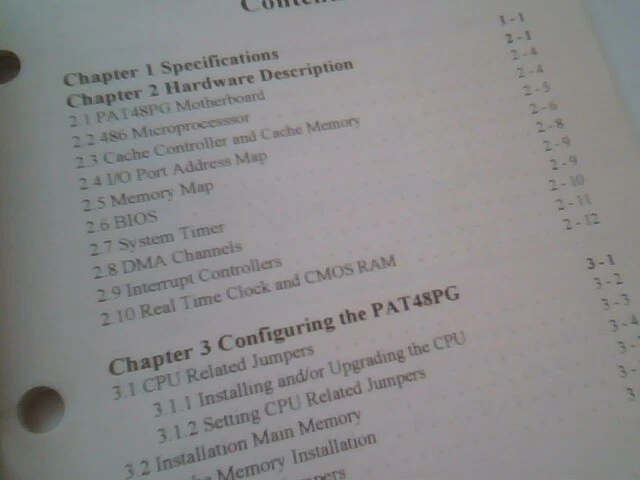User's Manual Guide - PAT48PG/PG4 System Board Ver 1.20 ISO9002 - image 4