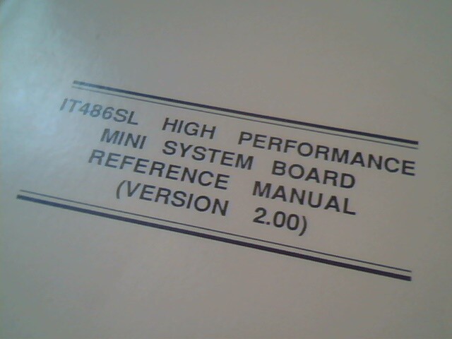 User's Manual Guide - IT486SL High Performance Mini System Board Ver 2.00 - image 2