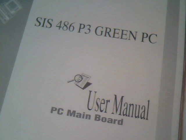 User's Manual Guide - SIS 486 P3 Green PC Main Board 430-01006-401 - image 2