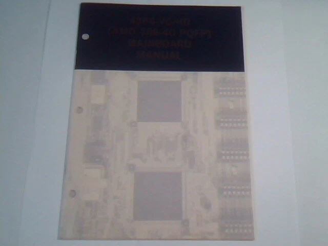 User's Manual Guide - 4386-VC-HD AMD 386-40 PQFP Mainboard motherboard cache - image 3