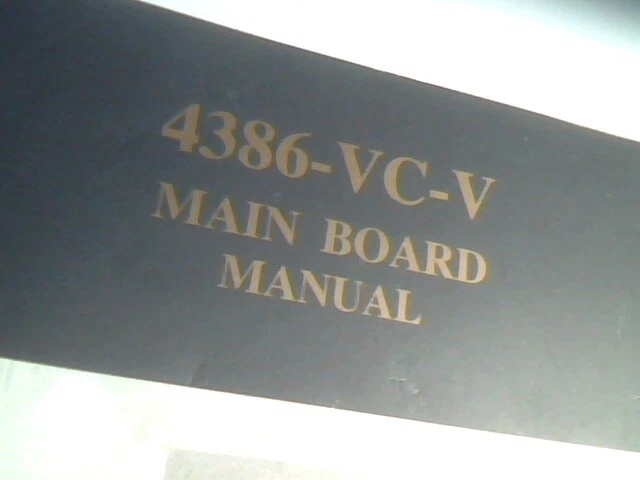 User's Manual Guide - 4386-VC-V Mainboard 486 386 cache system motherboard