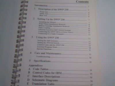 Tandy Operation Manual - Daisy Wheel Printer DWP 230 26-2812 Bilingual — image 7