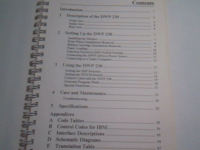 Tandy Operation Manual - Daisy Wheel Printer DWP 230 26-2812 Bilingual - image 7