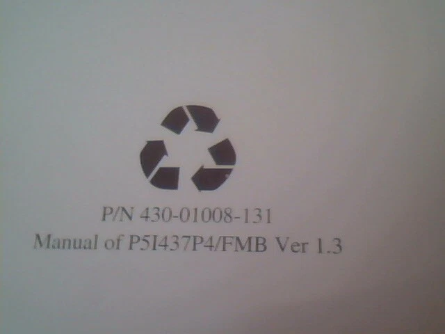 User's Manual Guide - Pentium Titon P51437P4/FMB PC Green MainBoard - image 3