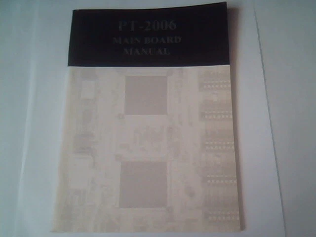 User's Manual Guide - PT-2006 Mainboard - doc no 15289 rev A1 August 1996 - image 2