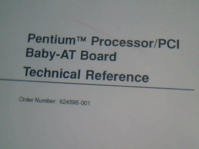Pentium Processor/PCI Baby-AT Board Technical Reference 624595-001 - image 2
